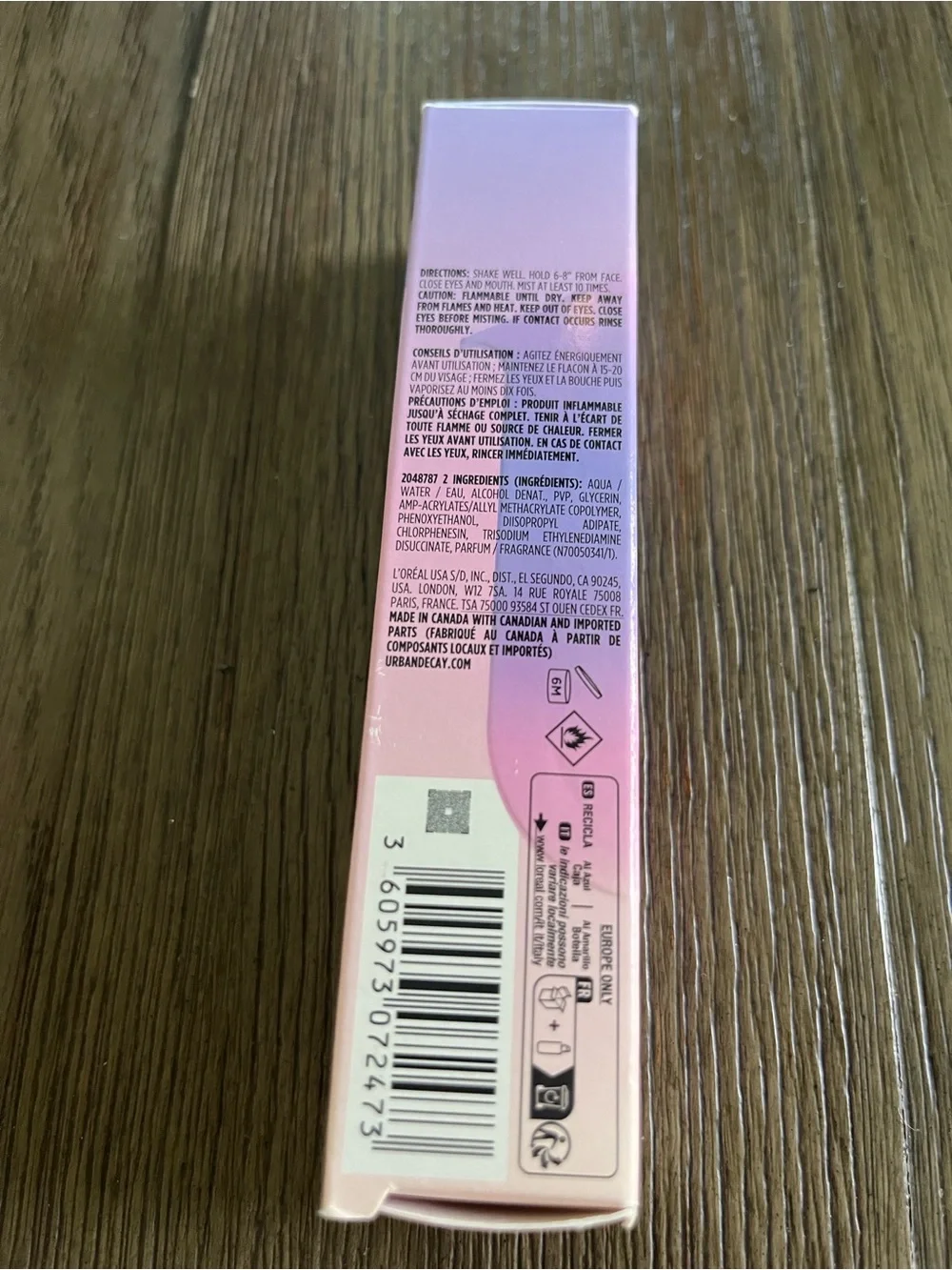 Urban Decay All Nighter Makeup Setting Spray — Natural Finish